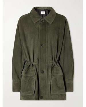 Arma Maeve Panelled Suede Jacket - Green