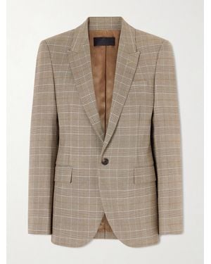 Nili Lotan Anabel Prince Of Wales Checked Twill Blazer - Natural