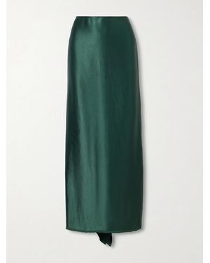 FFORME Jovie Crepe-Satin Midi Skirt - Green