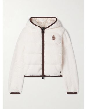 Moncler Hooded Fleece Down Jacket - Natural