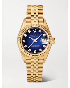 Stephanie Windsor Rolex Vintage 1989 Datejust Automatic 26Mm 18-Karat And Diamond Watch, Ref. No. 69178 (Fits Up To 6&Quot; Wrist) - Metallic