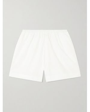 Lido Cotton-Poplin Shorts - White
