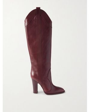Paris Texas Lavinia Leather Knee Boots - Red