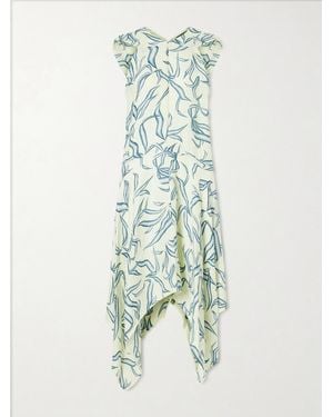 Proenza Schouler Sybella Printed Linen And Silk-Blend Maxi Dress - Green