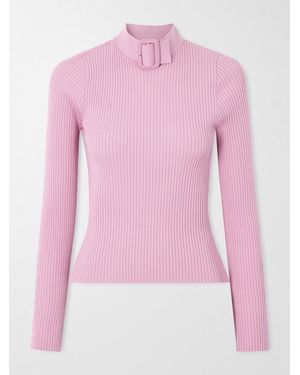 Courreges Haut En Mailles Côtelées À Boucle - Rose