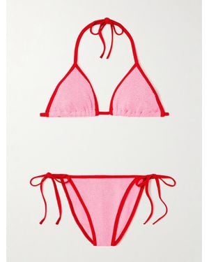Hunza G Gina Bikini Aus Seersucker - Rot
