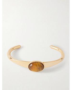 Jennifer Behr Elaine-Plated Tiger's Eye Cuff - Natural