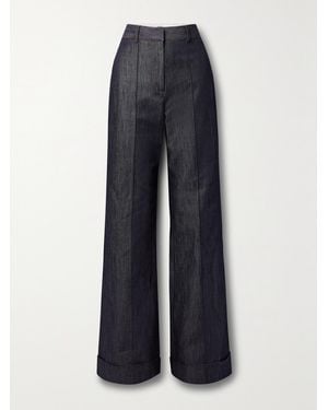 Adam Lippes Deeda High-Rise Straight-Leg Jeans - Blue