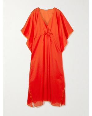 Eres Voilier Cotton-Voile Kaftan - Red