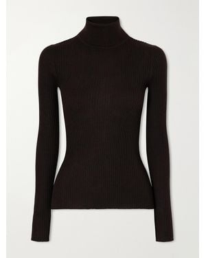 Gabriela Hearst Peppe Ribbed Cashmere-Blend Jumper - Black