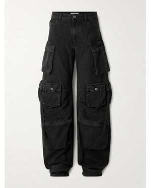 The Attico Low-Rise Cargo Jeans - Black