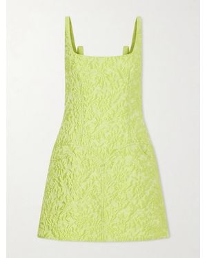 Emilia Wickstead Floral Silk-Blend Jacquard Mini Dress - Yellow