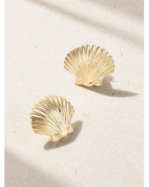 Mateo Large Venus 14-Karat Earrings - Natural
