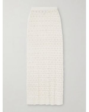Calle Del Mar Tea Party Crochet Midi Skirt - White