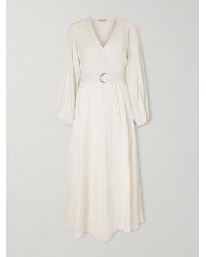 Veronica Beard Seneca Striped Midi Dress - Natural