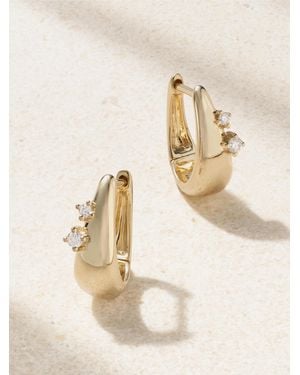 Mizuki Creolen Aus 14 Karat Mit Diamanten - Natur