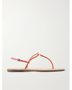 Amanu The Naivasha Embellished Leather Sandals - Natural