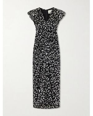 Isabel Marant Lyndsay Floral-Print Chiffon Midi Dress - White