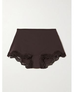 Skims Fits Everybody Lace Boy Shorts - Brown