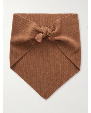 &Daughter Fionn Ribbed Cashmere Scarf - Brown