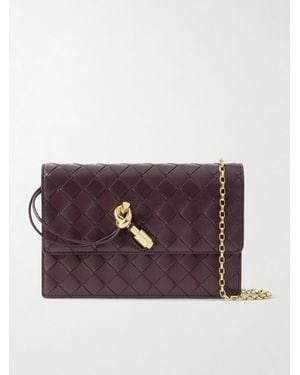 Bottega Veneta Pochette En Cuir Intrecciato - Violet