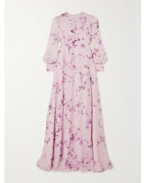 Erdem Jaylene Floral-print Silk Gown - Pink