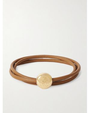 Loewe Lederarmband Mit Goldfarbenem Detail - Braun