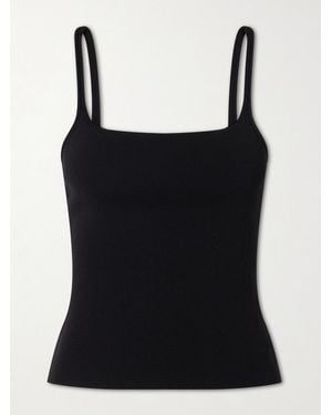St. Agni Rib-Knitted Jersey Tank - Black