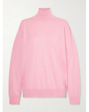 Tibi Cotton Turtleneck Sweater - Pink