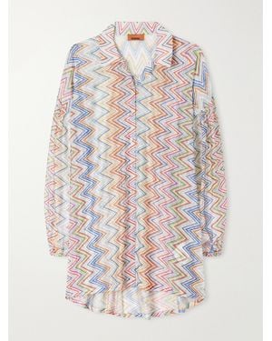 Missoni Striped Mesh Knitted Shirt - White