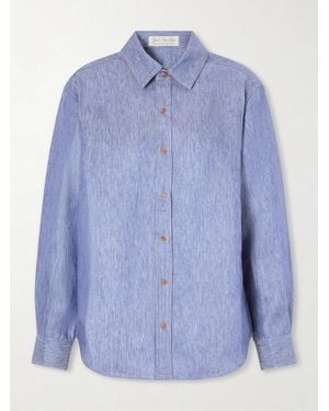 God's True Cashmere Linen-Denim Shirt - Blue