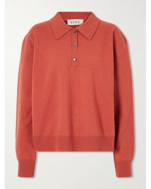 Rohe Stretch Wool And Cashmere-Blend Polo Shirt - Red