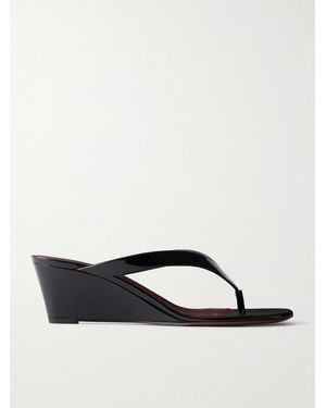 Neous Tercus 50 Leather Thong Sandals - Black