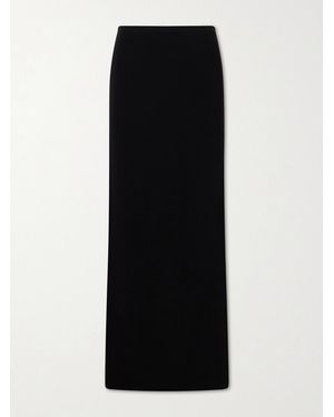ÉTERNE Emma Matte Jersey Midi Skirt - Black