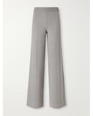 JOSEPH Viola Cashmere-Blend Flared Pants - Gray
