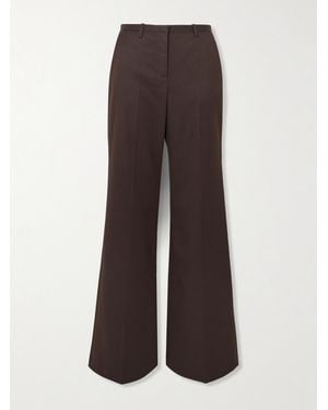 Frankie Shop Lyra Twill Flared Pants - Brown