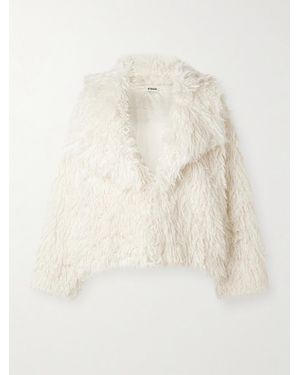 STAUD Soprano Oversized Plush Jacket - Natural
