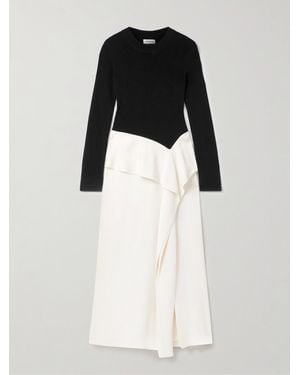 Jonathan Simkhai Ornella Midikleid Aus Stretch-Strick Und Satin - Schwarz