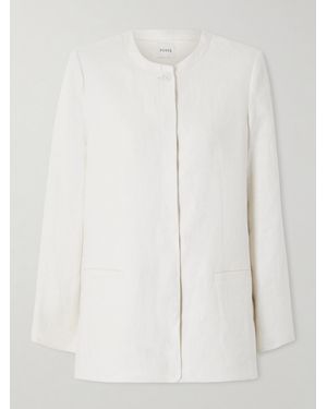 Posse Edie Linen Blazer - White