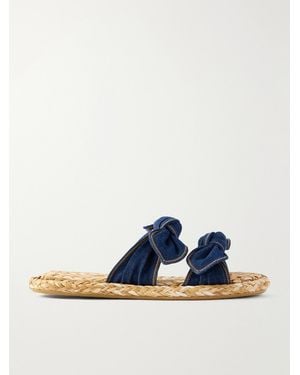 Zimmermann Carousel Denim Slides - Blue