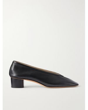 Le Monde Beryl Luna Leather Court Shoes - Black