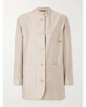 Our Legacy Emporio Armani Pomposo Oversized-Jacke Aus Einer Tencel-Lyocell-Seidenmischung - Natur