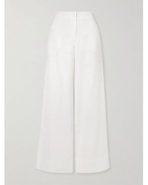 ANDRES OTALORA Me Hablas Linen Wide-Leg Pants - White