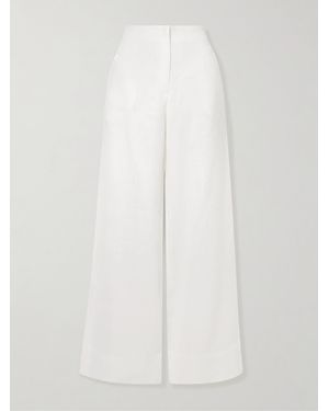 ANDRES OTALORA Me Hablas Linen Wide-Leg Trousers - White