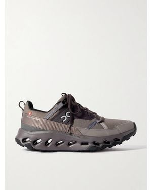 On Shoes Cloudhoriz Rubber-Trimmed Mesh And Twill Trainers - Brown