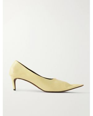KHAITE Marlene Leather Court Shoes - Natural