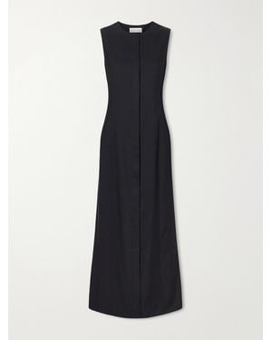 Veronica de Piante Hana Split Silk Dress - Blue