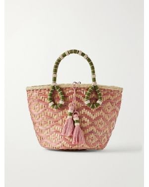Johanna Ortiz Raffia Mini Bucket Bag - Pink