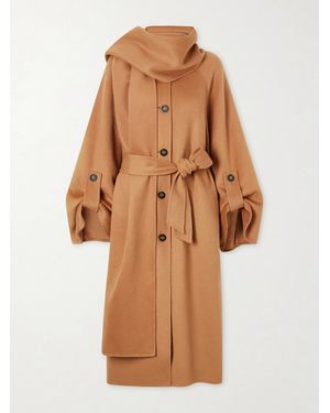 Zimmermann Valiant Scarf-Detailed Wool-Blend Coat - Brown