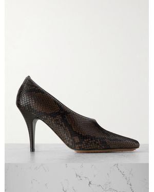 Stella McCartney Pumps Aus Synthetischem Material Mit Schlangeneffekt - Schwarz